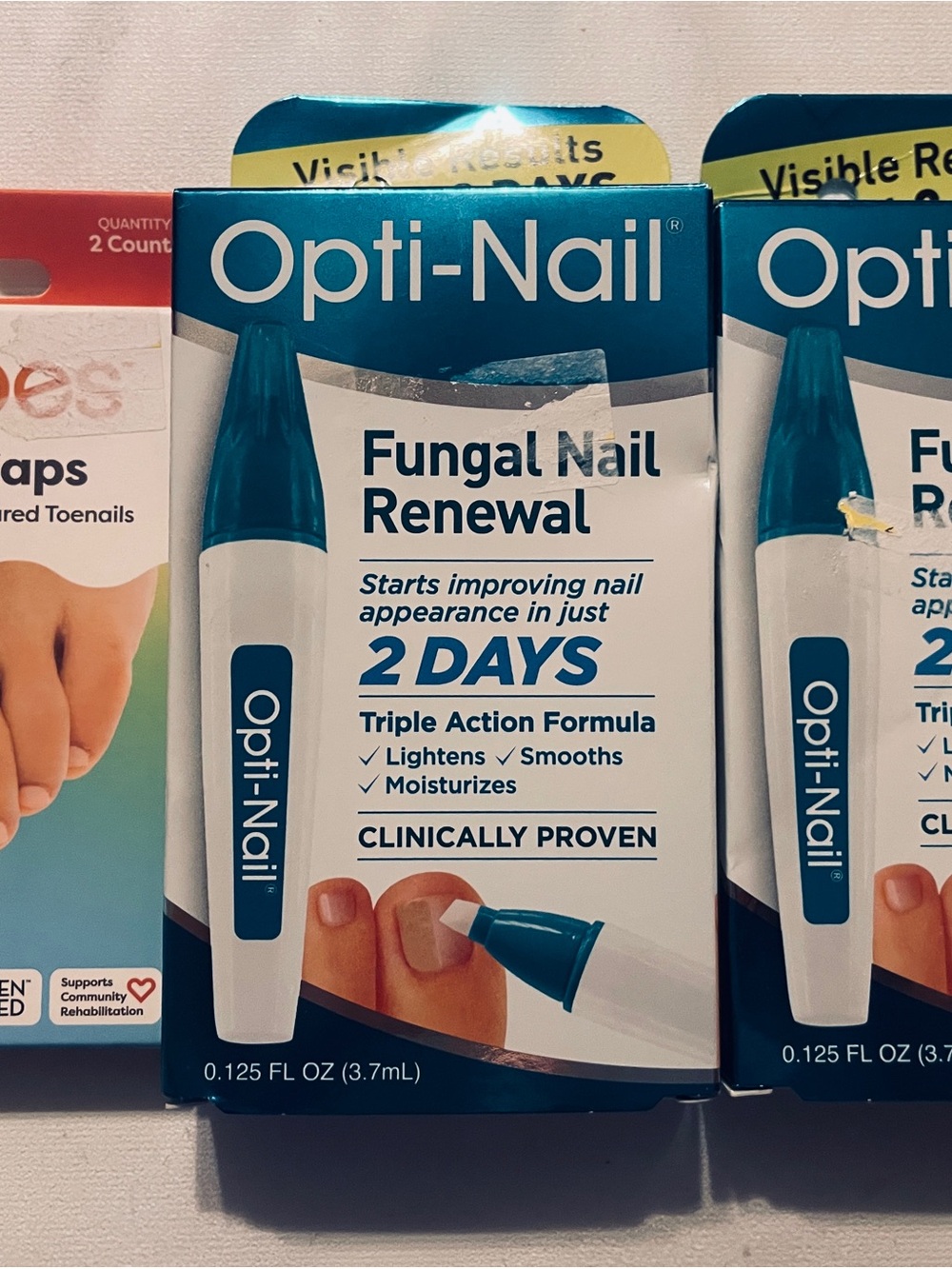 New Lot Opti-nail Fungal Nail & Zeroes Gel Toe Caps Retail $45